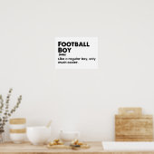 Football Boy Woordenboek definitie Grappig Poster (Keuken)