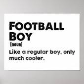 Football Boy Woordenboek definitie Grappig Poster (Voorkant)