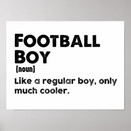 Football Boy Woordenboek definitie Grappig Poster