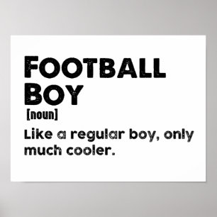 Football Boy Woordenboek definitie Grappig Poster