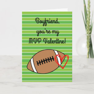 Football Boyfriend Valentijnsdag Kaart