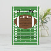 Football Boys Baby shower Uitnodiging (Staand voorkant)