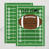 Football Boys Baby shower Uitnodiging (Voorkant / Achterkant)