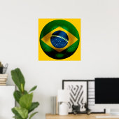 Football Brazilië Poster (Thuiskantoor)