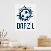 Football Brazilië Poster (Keuken)
