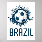 Football Brazilië Poster (Voorkant)
