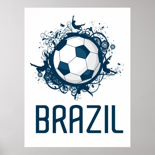 Football Brazilië Poster (Voorkant)