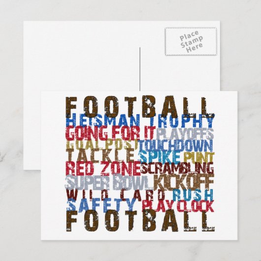 FOOTBALL BRIEFKAART (Voorkant / Achterkant)