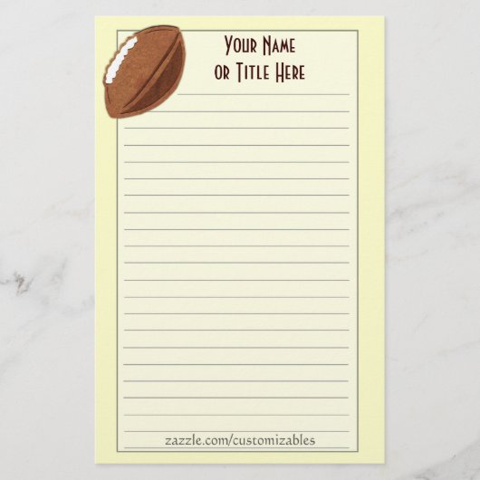 Football Briefpapier (Voorkant)