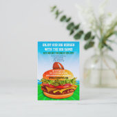 Football brochure Hype Burger Cafe Sportbar Visitekaartje (Staand voorkant)