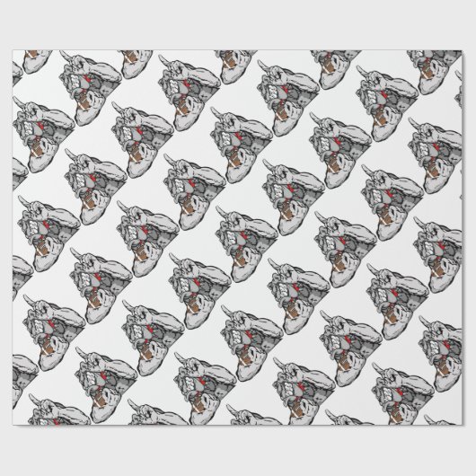 football bulldog cadeaupapier (Vlak)