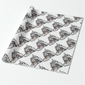 football bulldog cadeaupapier (Uitgerold)