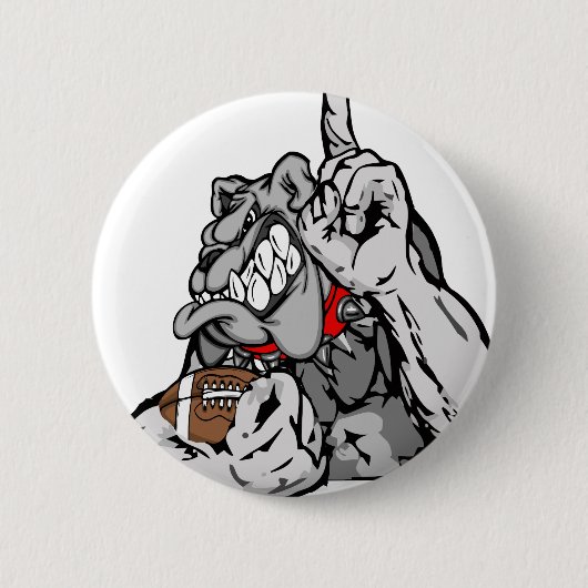football bulldog ronde button 5,7 cm (Voorkant)