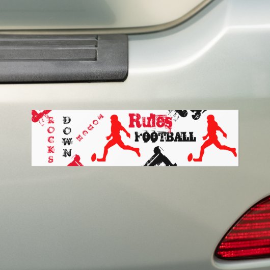 FOOTBALL BUMPERSTICKER (Op auto)