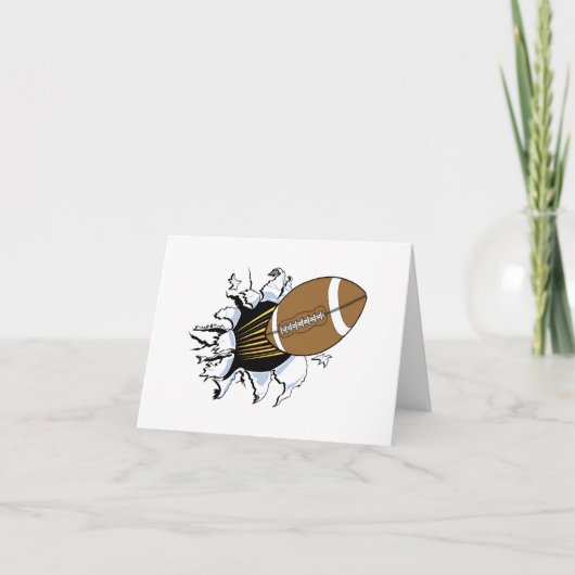 Football Burst T-shirts en cadeautjes Kaart (Voorkant)