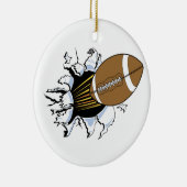Football Burst T-shirts en cadeautjes Keramisch Ornament (Rechts)