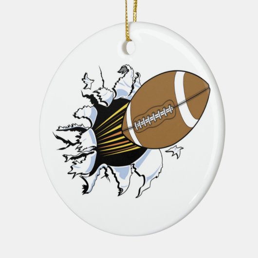Football Burst T-shirts en cadeautjes Keramisch Ornament (Links)