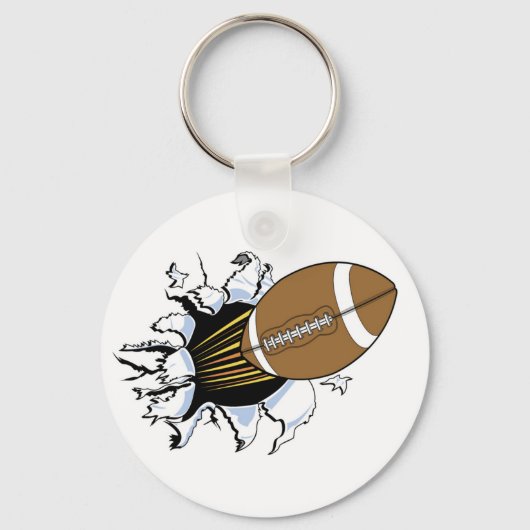 Football Burst T-shirts en cadeautjes Sleutelhanger (Voorkant)