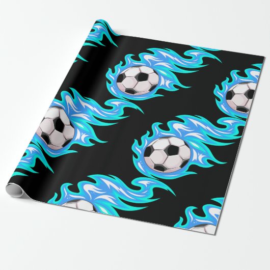 Football Cadeaupapier (Uitgerold)