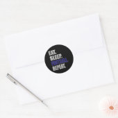 Football Cadeaus Eet Slaap Football Voor Mannen Ronde Sticker (Envelop)