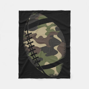 Football Camouflage Gift College Team Coach Camo Fleece Deken
