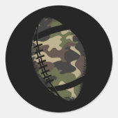 Football Camouflage Gift College Team Coach Camo Ronde Sticker (Voorkant)