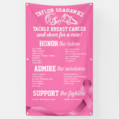 Football Cancer Honoree Display Banner (Verticaal)