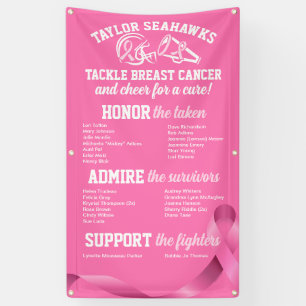 Football Cancer Honoree Display Banner