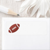 Football cartoon blanco etiket (Insitu)