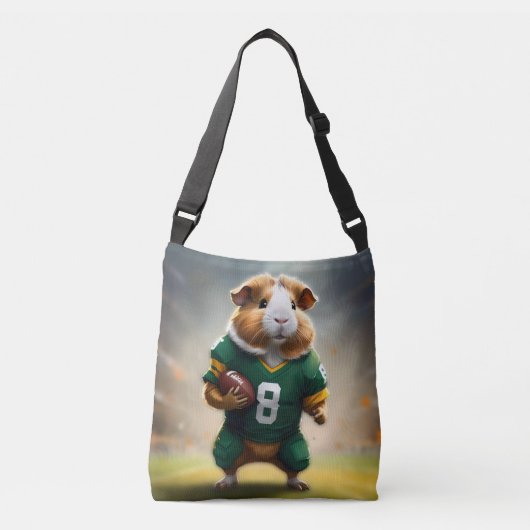 Football-cavia, Crossbody Tas (Voorkant)