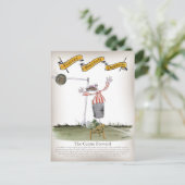 football centrum naar voren rode witte strepen briefkaart (Staand voorkant)