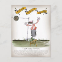 football centrum naar voren rode witte strepen