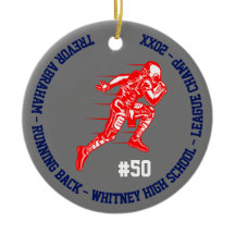 Football Champion Player School Blue Grey Red