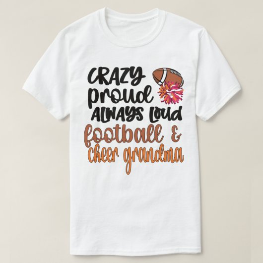 Football Cheer Grandma Cheerleader Football Player T-shirt (Design voorkant)