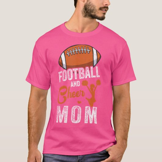 Football Cheer Moeder Middelbare School Cheerleade T-shirt (Voorkant)