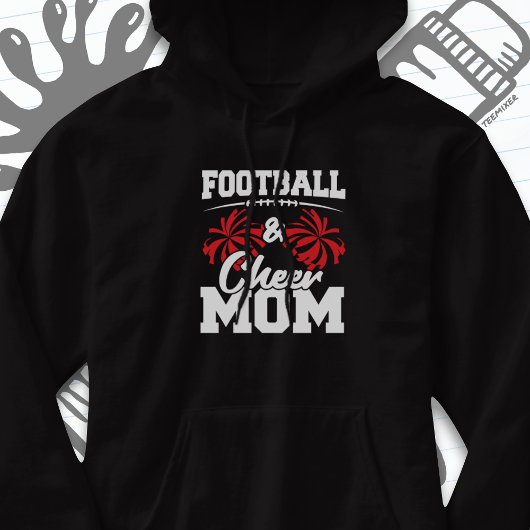 Football Cheer Moeder Middelbare School Sport Chee Hoodie