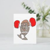 football cheerleader briefkaart (Staand voorkant)