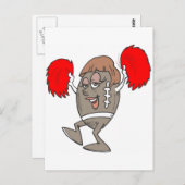 football cheerleader briefkaart (Voorkant / Achterkant)