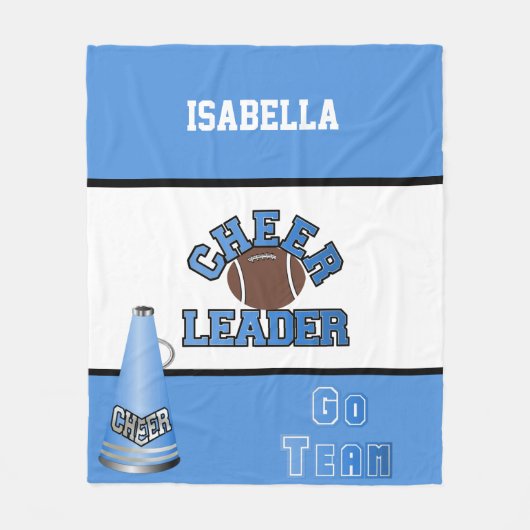 Football Cheerleader Fleece Deken (Voorkant)