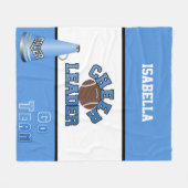 Football Cheerleader Fleece Deken (Voorkant (Horizontaal))