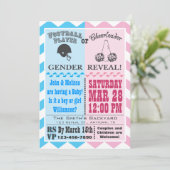 Football Cheerleader Gender Reopenbaring Kaart (Staand voorkant)