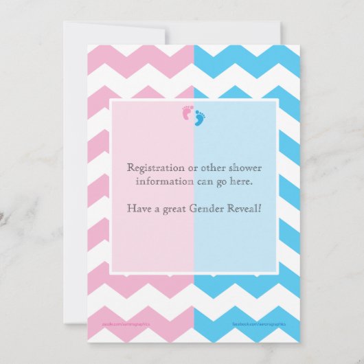 Football Cheerleader Gender Reopenbaring Kaart (Achterkant)