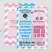 Football Cheerleader Gender Reopenbaring Kaart (Voorkant / Achterkant)