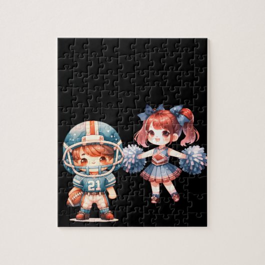 Football & Cheerleader Jigsaw Puzzel (Verticaal)