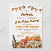 Football Cheers and Beers Verjaardagsfeest voor vo Kaart (Voorkant)