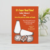 Football Cheers Invitation Kaart (Staand voorkant)