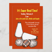 Football Cheers Invitation Kaart (Voorkant / Achterkant)