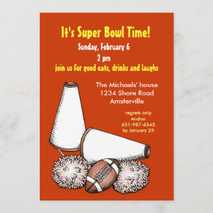 Football Cheers Invitation Kaart