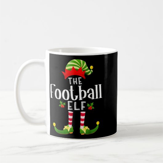 Football Christmas Elf Matching Pajama X-mas Party Koffiemok (Links)