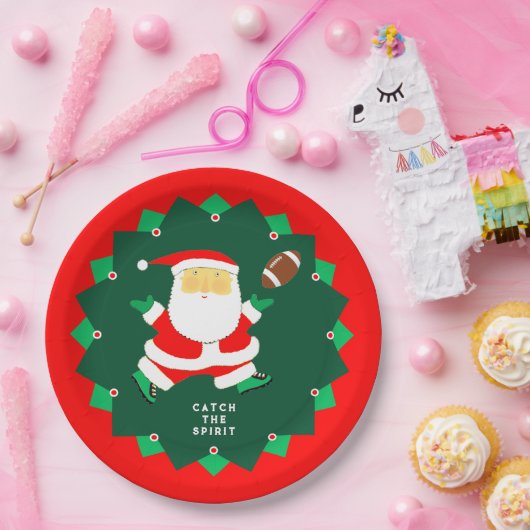 Football Christmas Holiday Party Papieren Bordje (Feest)